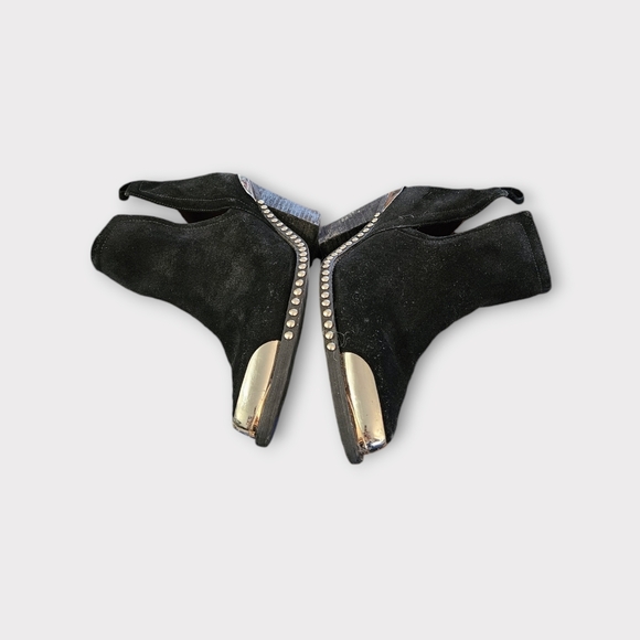 Jeffrey Campbell Optimum Black Suede Studded Ankle Boots - Picture 4 of 8